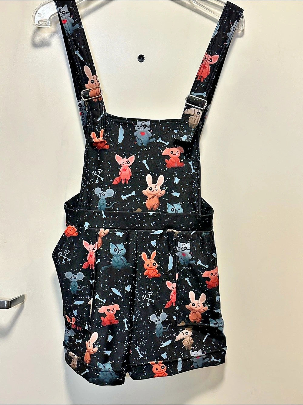 BlackMilk Voodoo Pets Short Overalls - Ltd Ed print